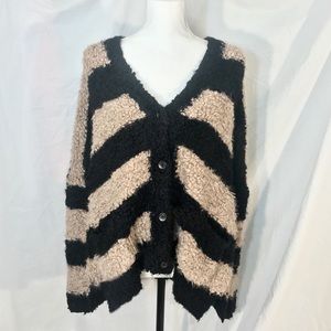 COPY - Free People Marshmallow Striped Fuzzy Cardigan